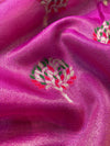 Pink Banarasi Katan Tissue Silk Saree – Soft, Lightweight & Elegant | GYSY Sarees