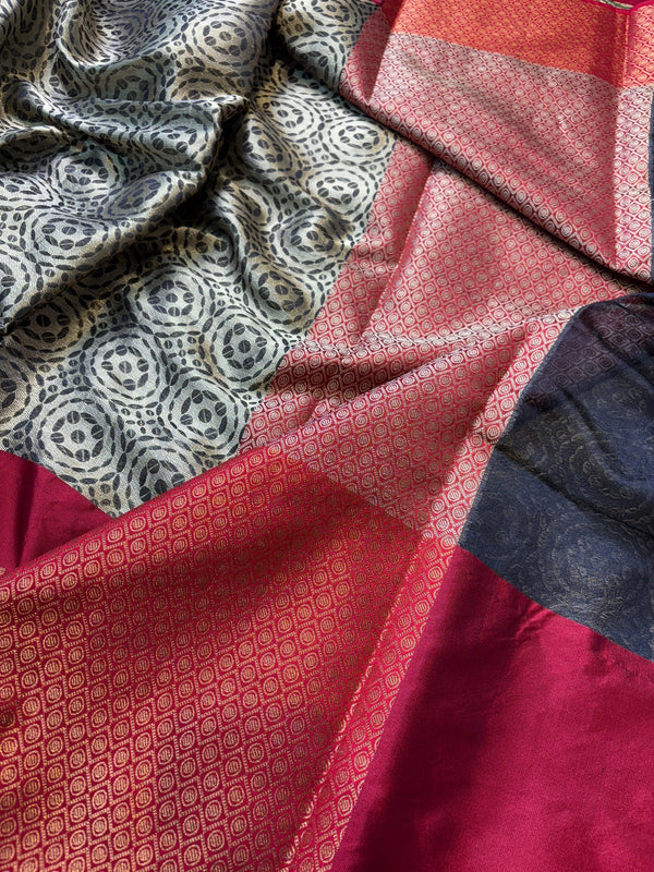 Contrast Banarasi Katan Brocade Silk Saree | GYSY Sarees