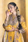 Mehfil Yellow Tissue Shimmer Gharara Suit Set