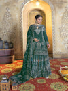 Mehfil Royal Blue Natural Crepe Gharara Suit Set