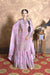 Chand Pastel Pink & Beige Glass Organza A-Line Suit Set
