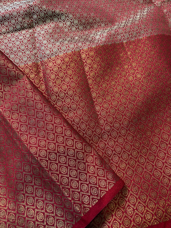 Contrast Banarasi Katan Brocade Silk Saree | GYSY Sarees