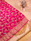 Handwoven Pink Banarasi Khaddi Silk Saree | GYSY Sarees