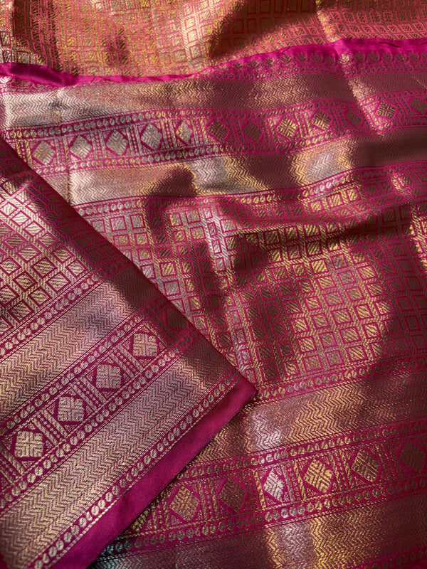 Contrast Banarasi Fancy Katan Brocade Silk Saree | GYSY Sarees